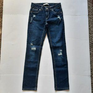 Girl's Levis Blue Wash Boyfriend Jeans